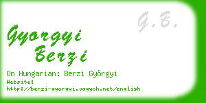 gyorgyi berzi business card